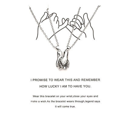 Hand-Holding Couples Necklace