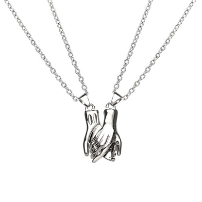 Hand-Holding Couples Necklace